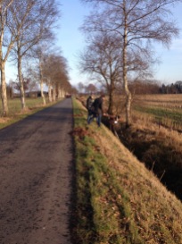Fishing it out of the ditch