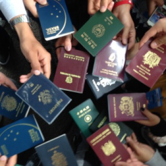 Typical exchange student passport photo